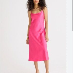 Hot Pink Chemise Slip Dress for Intimates